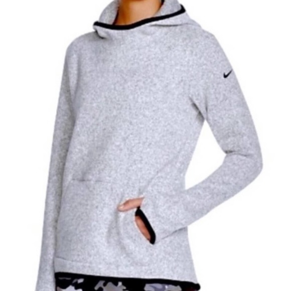 Nike Tops - Nike Dri Fit Hyper Natural Therma Fit Grey Hoodie Size Medium
